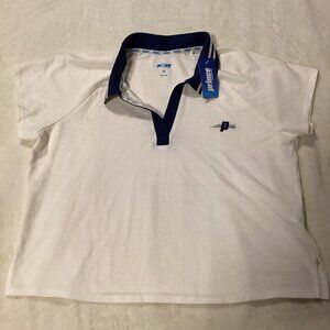 Prince Pickleball Women's Crop Open V-Neck Polo Shirt Size XL New With Tags!